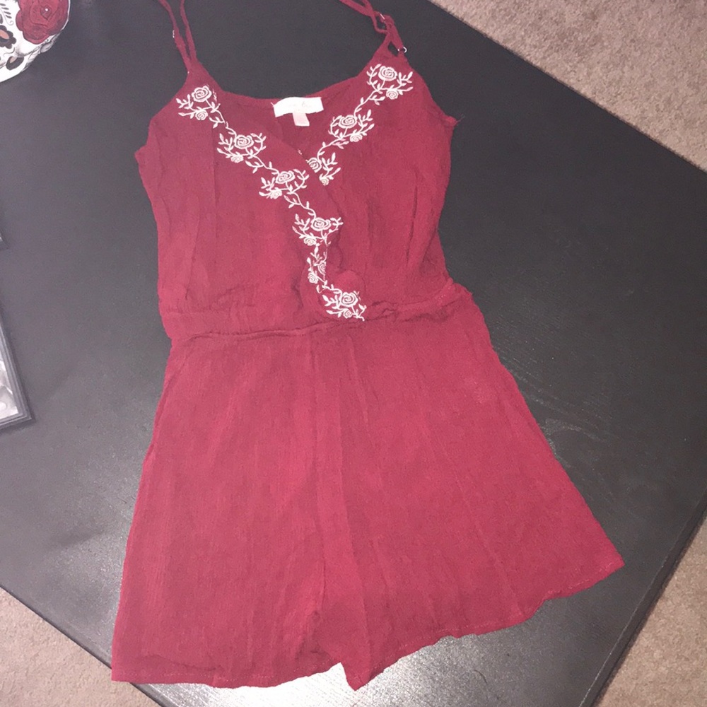 Burgundy romper